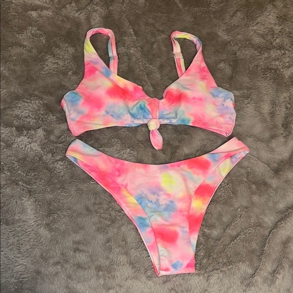 Colorful Tie-Dye Bikini Set - Picture 1 of 2